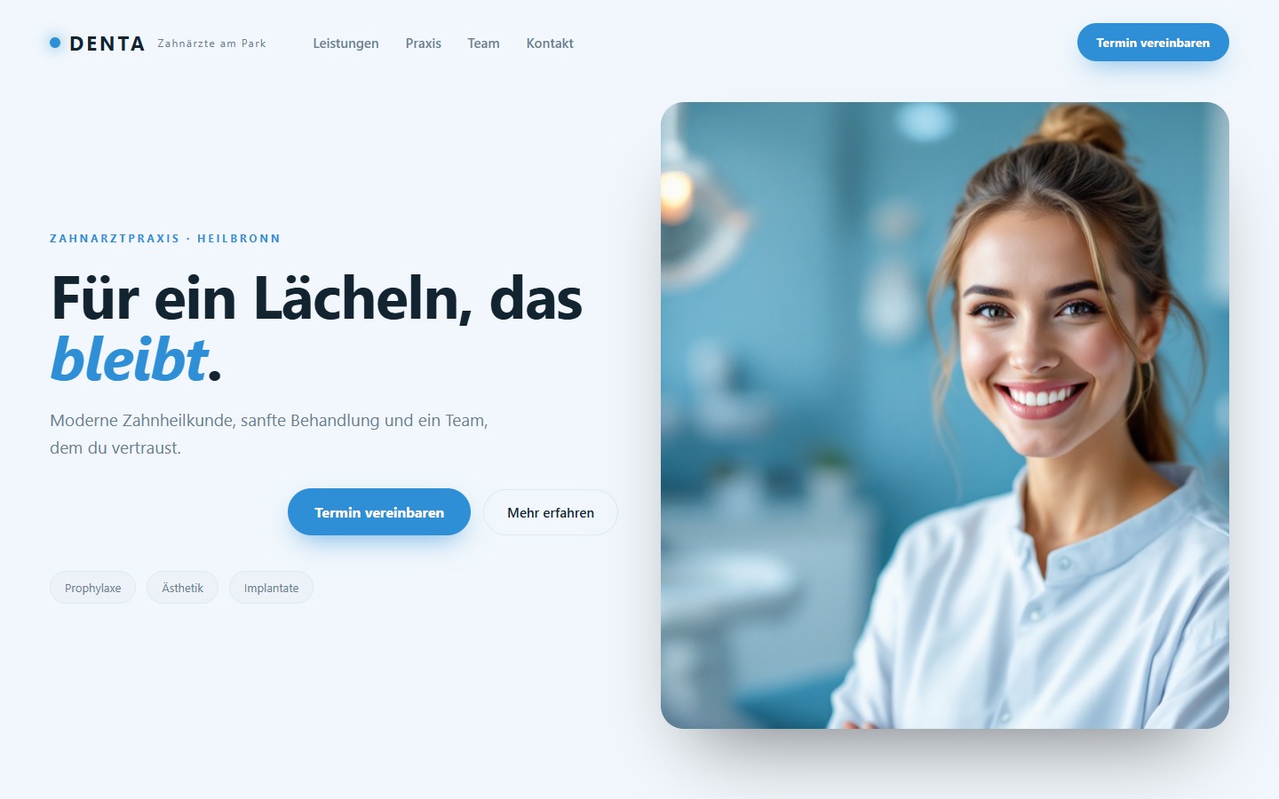 Demo-Website Zahnarztpraxis